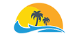 palm tree in front of sun, logo for Wunderlust